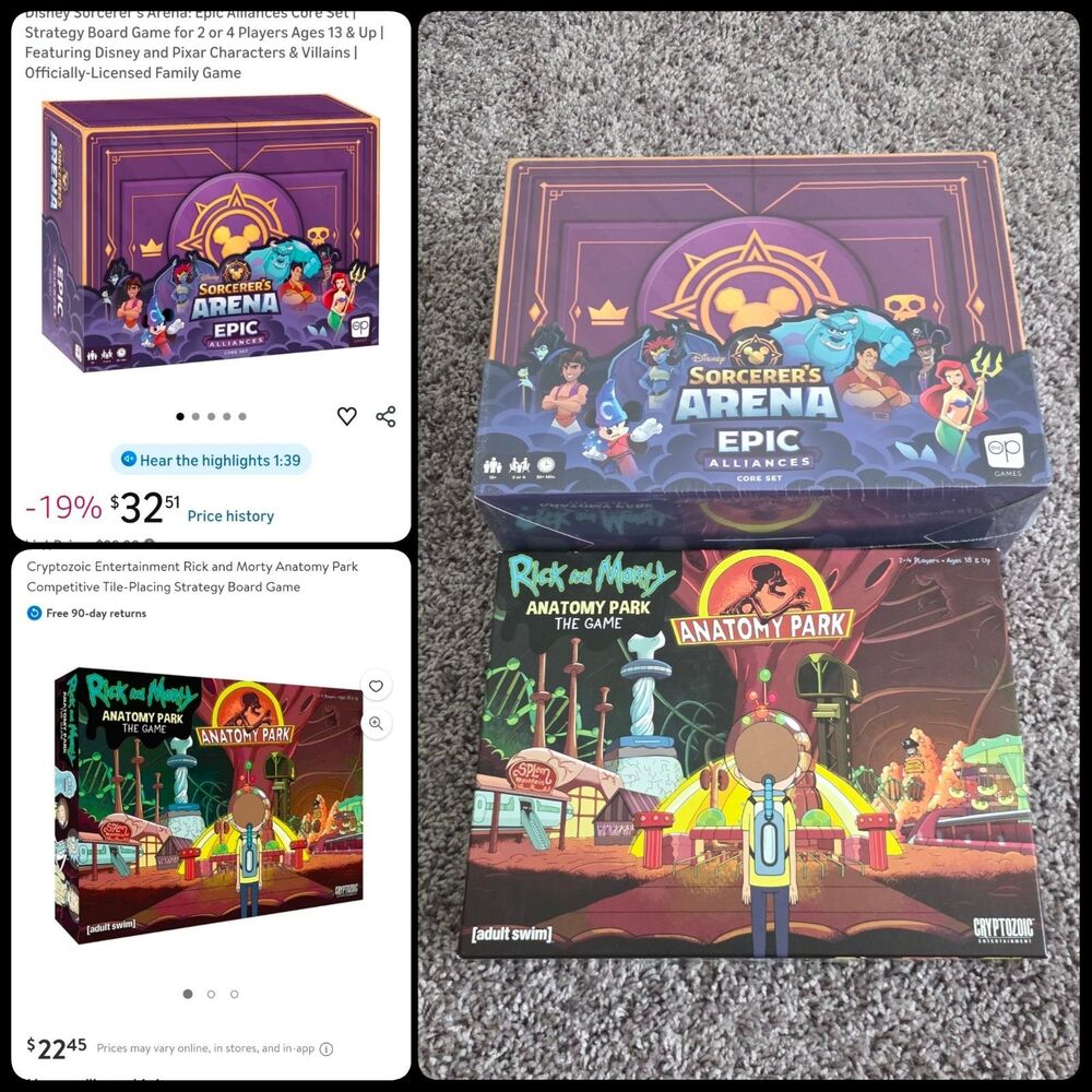 Rick & Morty Anatomy Park + Disney Sorcerer's Arena: Epic Alliances Core Set